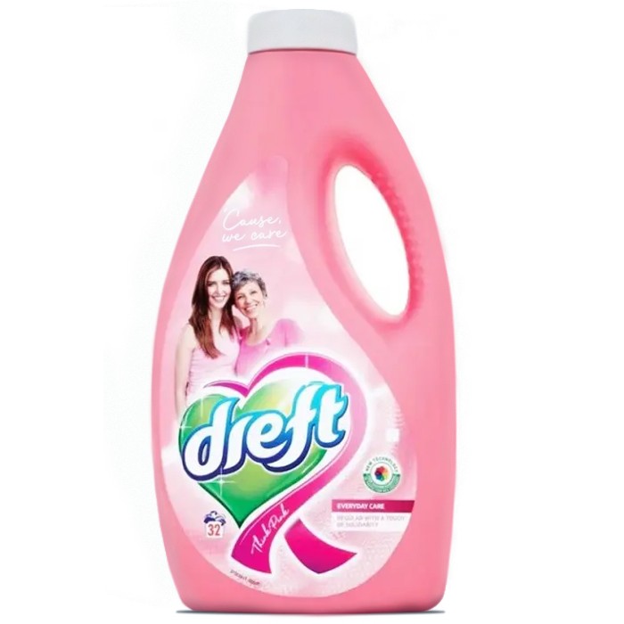 Гель для стирки Dreft Think Pink универсальный, 1.76 л (32 стирки) - 